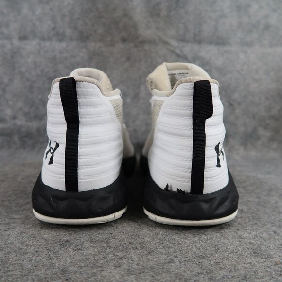 Under Armour Shoes Womens 8 Athletic Trainers Basketball Sports Active White Mid - Picture 7 of 16